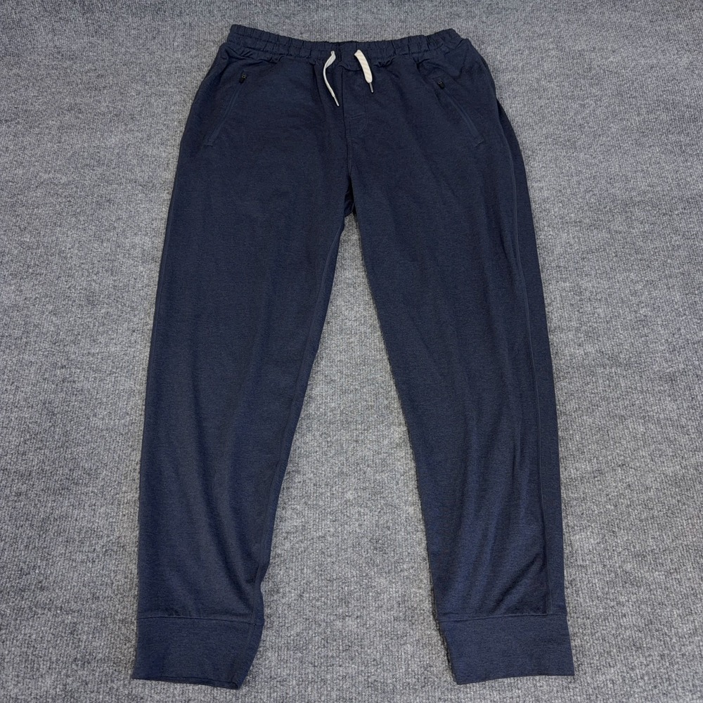 Vuori Pants Men XL Blue Ponto Performance Jogger Stretch Tapered Gym Athleisure